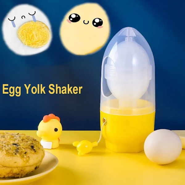 Egg eplomme Shaker Gadget Manuell Mixing Golden Visp Egg Snurr Mixer Stiring Maker Puller