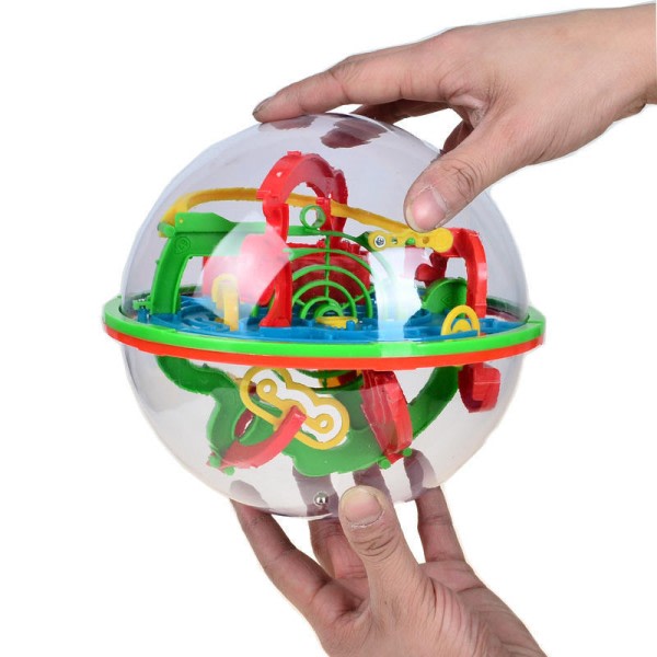 3D Magical Intellect Maze Pall 100 Steps,IQ Balance Perplexus Magnetic Ball Marble Puzzle Peli