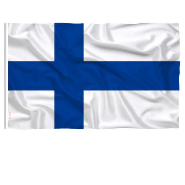 90 x 150cm Finland  Finland  Flagga Stor Polyester Finsk Nationell Banner  Finlander Inomhus Utomhus Hem Inredning