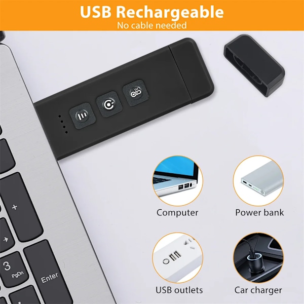 Clip-on Bokmerke Bok Lys Med Timer USB Oppladbart Lese Lys