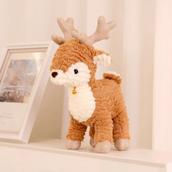 Bedårande jul träd plushie fylld jul älg ren plysch hjort leksak pepparkaka bröd choklad hus