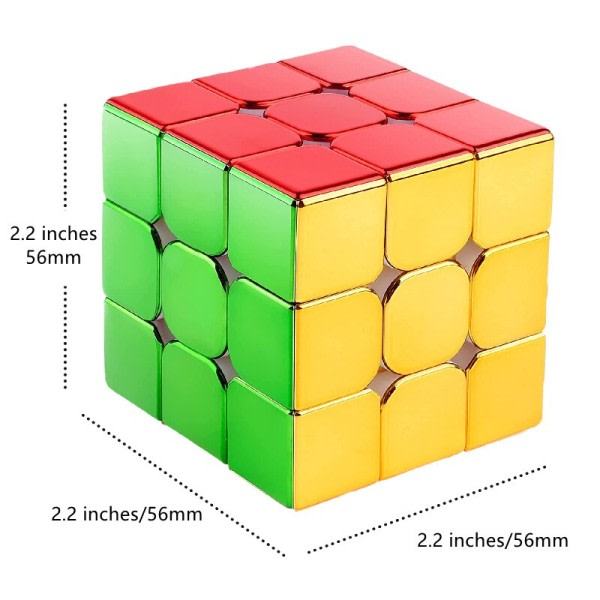 Magnetisk Speed Cube 3x3x3 Plating Magic Fidget Cube Leker