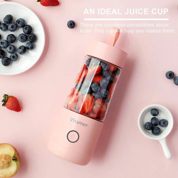 350ml Bærbar Elektrisk Vitamin Juice Cup Vitamer Fruit Juicer USB Lading Smoothie Blender Mixer Machine
