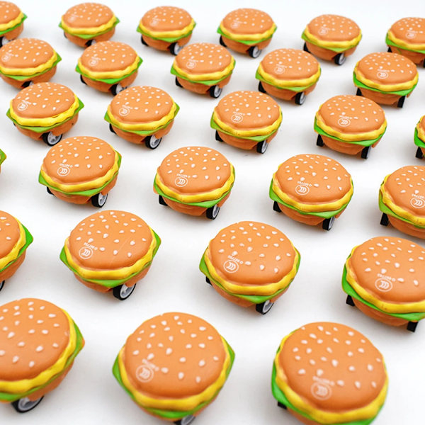 30 stykker Mini Sød Burger Træk Tilbage Bil Børn Legetøj