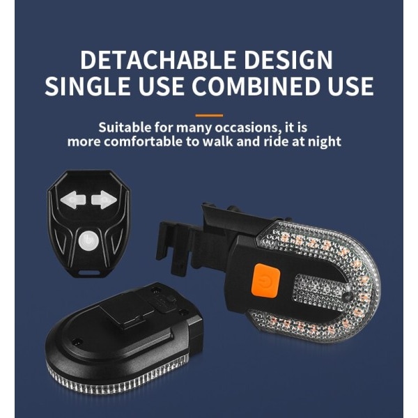 Pyörä Kääntö signaali taka valo LED polkupyörän lamppu USB ladattava pyörä langaton valot taka MTB taka valo