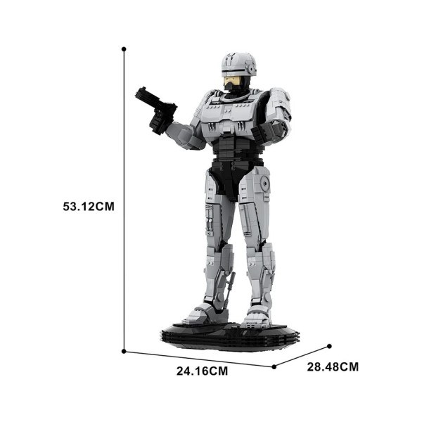 Gobricks MOC Robocop robotti mekaaninen sota poliisi toiminta elokuva kuva malli rakennus lohko opetuslelut lapsille