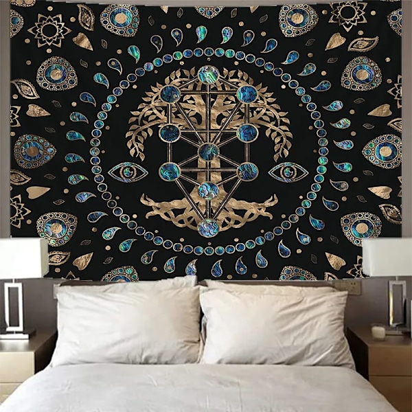 Mystisk Tree of Life Svamp Skov Tapestry Væg Hængende Eventyr Fortælling