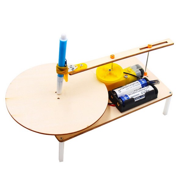 Monterad Elektrisk Plotter Modell Kit Kreativt Ritning Robot Fysik Vetenskapligt Experiment Utbildnings leksak