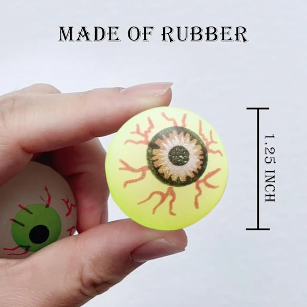 20 piecesGlow in The Dark Eyeball 32MM Bouncy Ball Halloween Rekvisita Leker