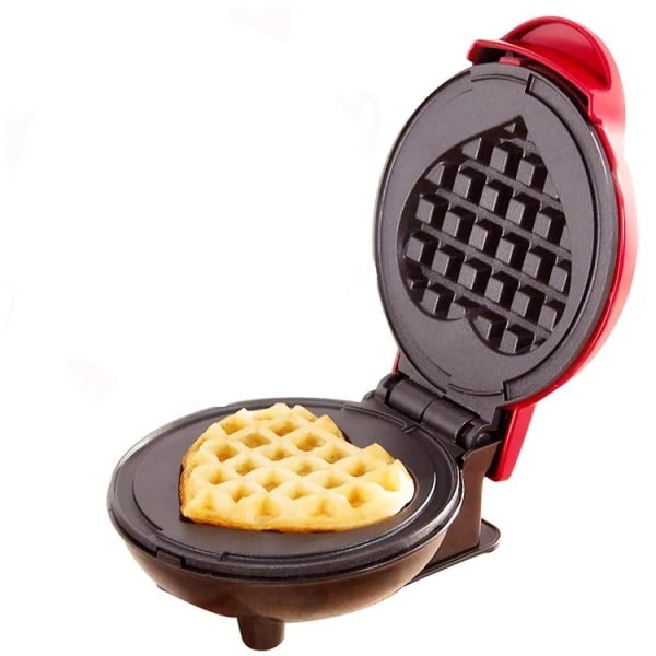 Mini Elektrisk Våfflor Bubbla Ägg Tårta Ugn Frukost Kärlek Hjärta Formad Våfflor