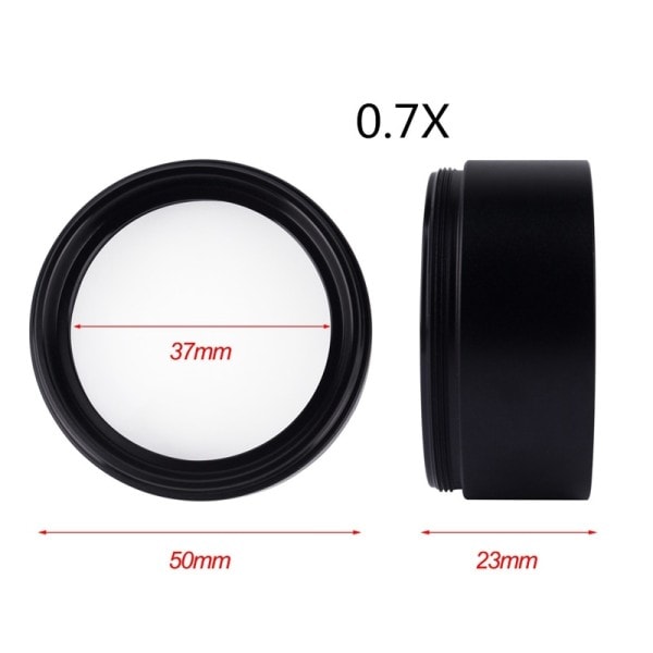 0,7X Trinocular Stereo Mikroskop Auxiliary Objective Lens Barlow Lens 48mm Thread