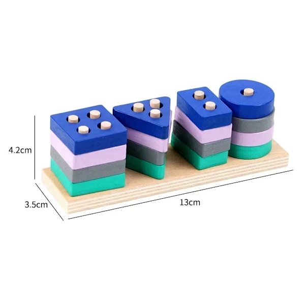 Baby Blocks Shape Pulma Lapset Puiset Rakennus Block lelut Varhaisopetus Värit Montessori Koulutuslelut