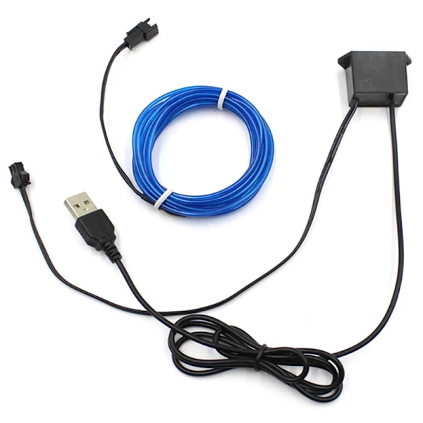 EL Wire 1 2 3 5 10M Fleksibel Neon Lys Led Strip