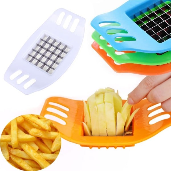 Rustfritt potet kutter kjøkken verktøy kutter kutter pommes frites potet kutter hakker kutt kjøkken tilbehør