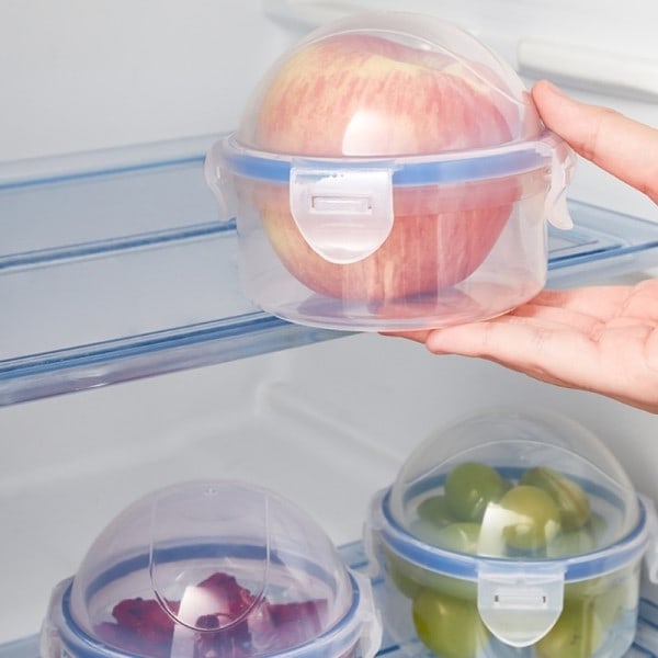 Liten grønnsak frukt oppbevaring beholder for ferske tomater løk eple blåbær