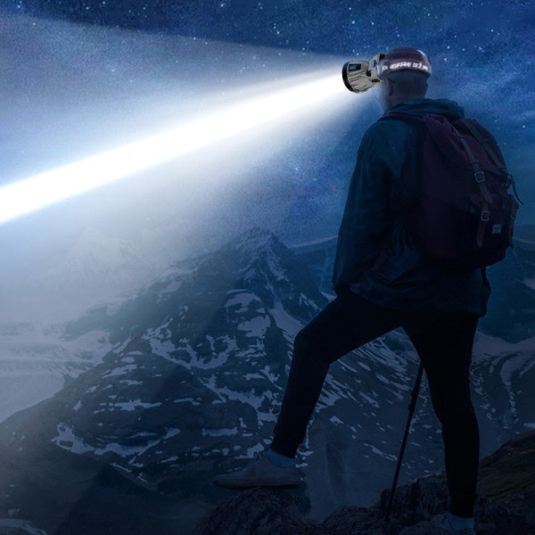 Hög Power Strålkastare Super Ljus Uppladdningsbar Utomhus Fiske Camping Vandring LED Ficklampor
