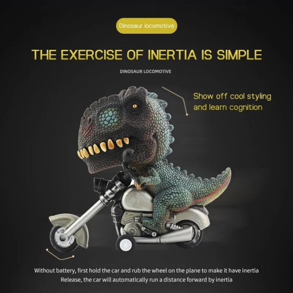Barn Dinosaurie Modellering Pullback Motorcykel Simulering Lokomotiv Tröghet Bil