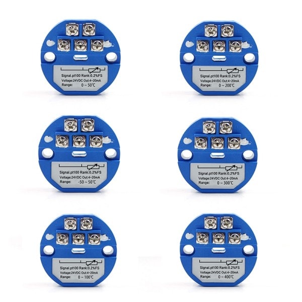 PT100 Typ till 4-20mA -50-50 0-50 0-100 200 300 Degree RTD Input 4-20mA Output DC24V Termal Resistance Temperature