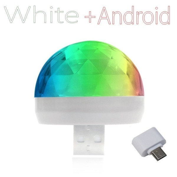 Led Apple USB Bil USB Ambient Light DJ RGB Mini Fargerik Musikk Lyd Grensesnitt Ferie Fest atmosfære