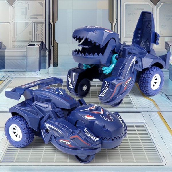 Transformering Dinosaurie Bil Deformation Bil Leksaker Tröghet Glidande Dino Bil Automatisk Transformera leksak