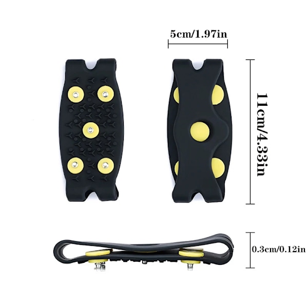 Nasta Lumi Jää Kynsi Kiipeily Liukumisenesto Piikit Kahtimet Crampon Cleats Urheilu Kengät Suoja