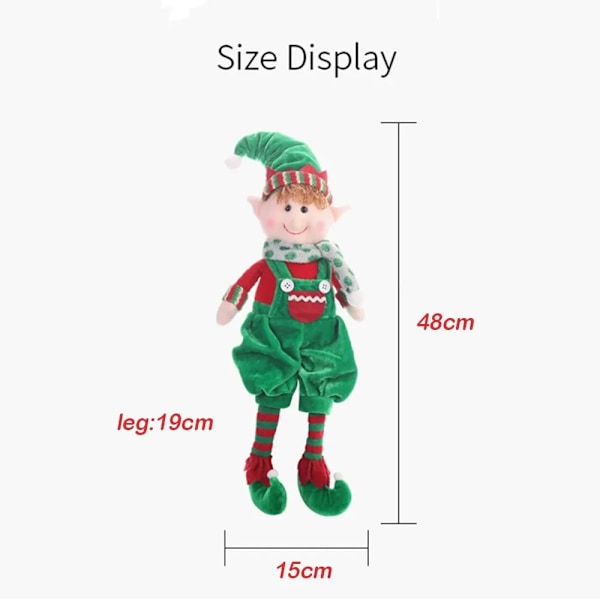 Jul plysch ben tomte docka prydnader pojkar och flickor tomte leksak dockor nyår hem dekorationer