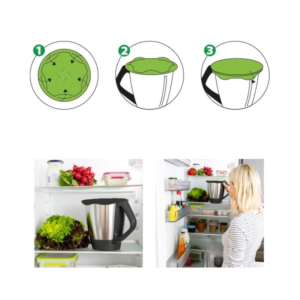 Silikon Lock Cover Passar För TM6 TM5 TM31Thermomix Bowls Easy Direkt Mat Förvaring i Thermo Bowl