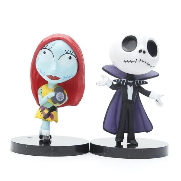 10 bitar The Mardröm Före Jul Jack Skellington PVC Action Figur Samling Modell Bobble Dolls Leksak