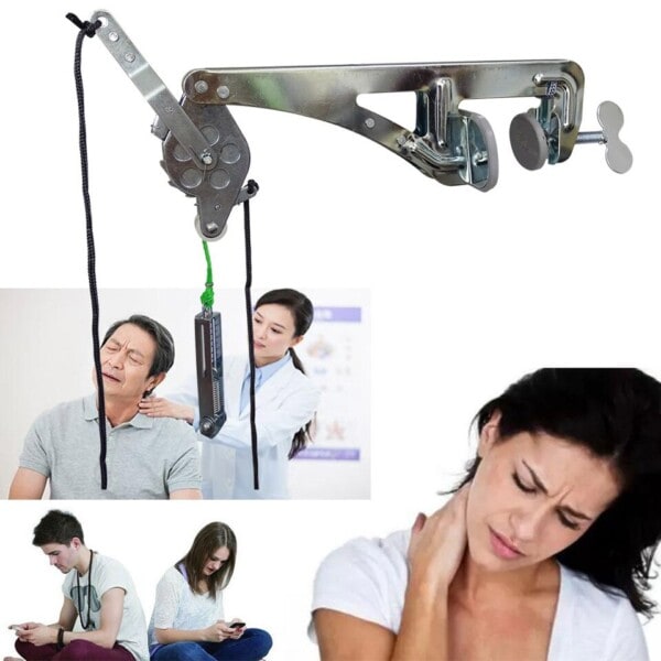 Cervical Traction Over Dörr Nacke Massager Device Kit Bår Justering Kiropraktik Rygg Huvud Massör