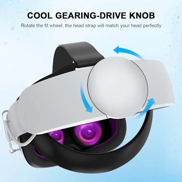 Justerbar hoved rem til Oculus Quest 2 VR headset opladning Elite rem 10000mAh batteri