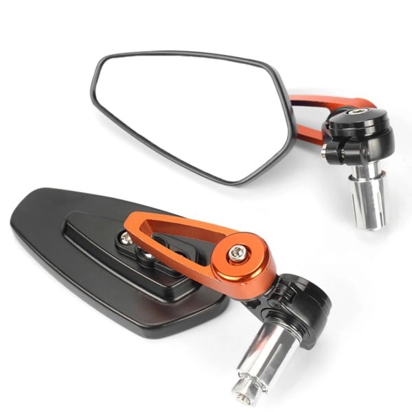 Motorcykel Rearview Speglar Universal Clear Glas Scooter Bar End Styre Spegel Rear View Spegel