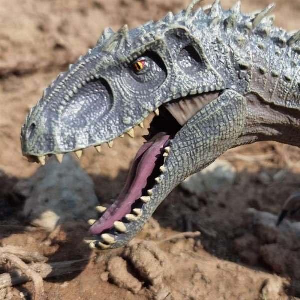 Jurassic Indominus Rex Med Rörlig Käke Leksak Dinosaurie Djur Figurer Världen Barn Modell Leksak