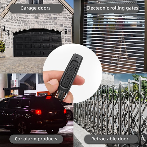 433MHZ Copy Fjärrkontroll Auto 4 Chane Code Garage Gate Dörröppnare Fjärr Kontroll