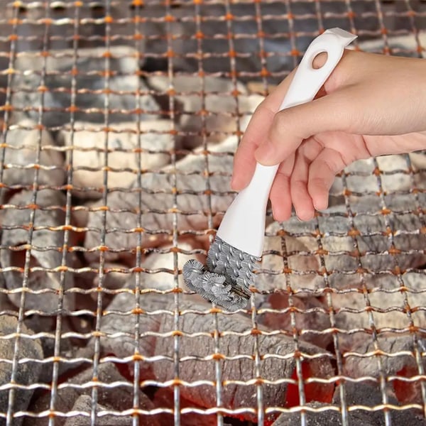 Grill børste V-formet kroget børste og skraber multifunktionelt grill kit net rengøring børste