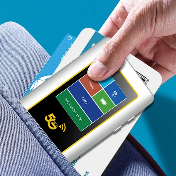 5G Wifi Trådlös Router 1201Mbps Lte Portabel Wifi Hotspot 5G Mifi Upplåsning Typ-c Snabb Ladda 5000 mAh Batteri Med SIM kort kortplats