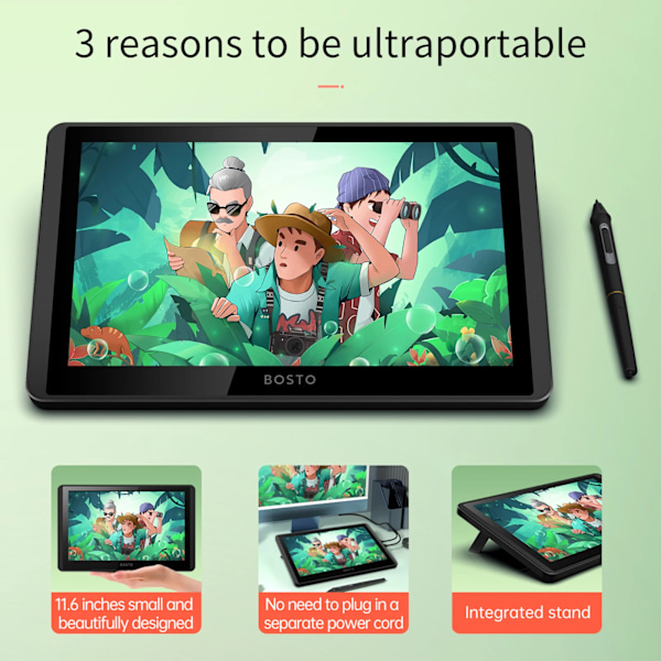 12HD-A H-IPS LCD Grafiikka piirustus tabletti näyttö