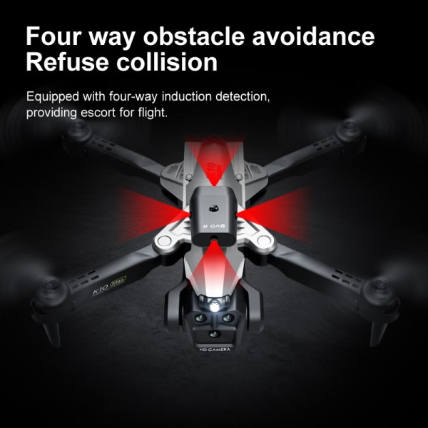 Professionell tre kamera vid vinkel optisk flöde lokalisering fyrvägs hinder undvikande RC quadcopter