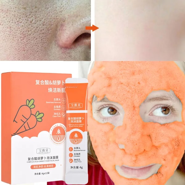 Ansikte rengöring bubbla mask krympande por ta bort pormaskar djup rengöring olja kontroll anti-akne ljusare blekande ansikte hud produkt