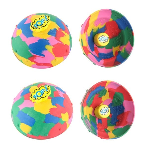Hip Hop Hop Halv Side Bouncer Ball Anti Stress Fidget Legetøj For Børn Sjov Camouflage Pop Bounce Skål Spinning Top