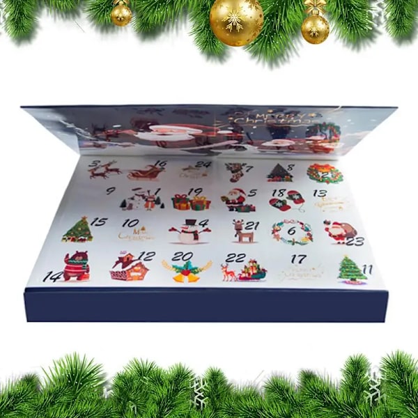 2024 advent kalender tomme kasser til fyld 24 dage nedtælling jule fest kalender