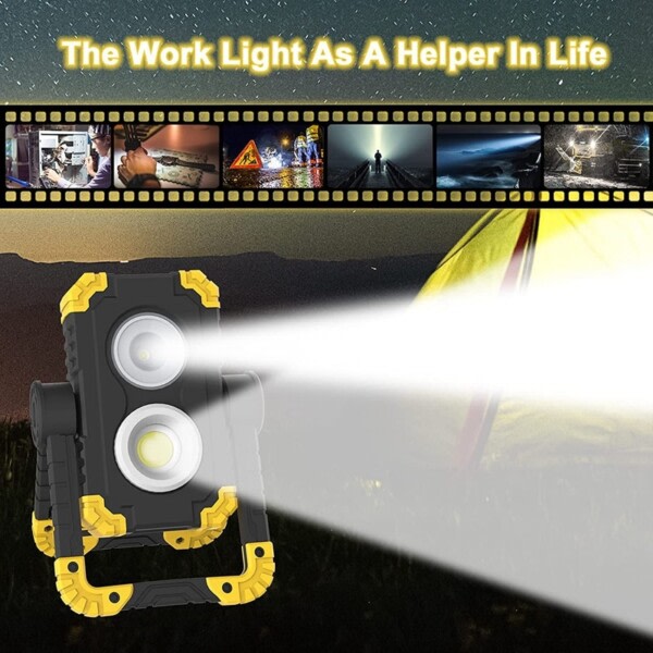 Genopladelig LED Work Light, 360 Degree Rotating Light