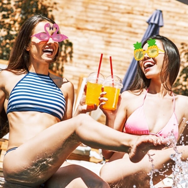 Hawaii Fest Solbriller Flamingo Tropical Luau Pool Beach Fest Dekorasjon Rekvisita Morsomme briller