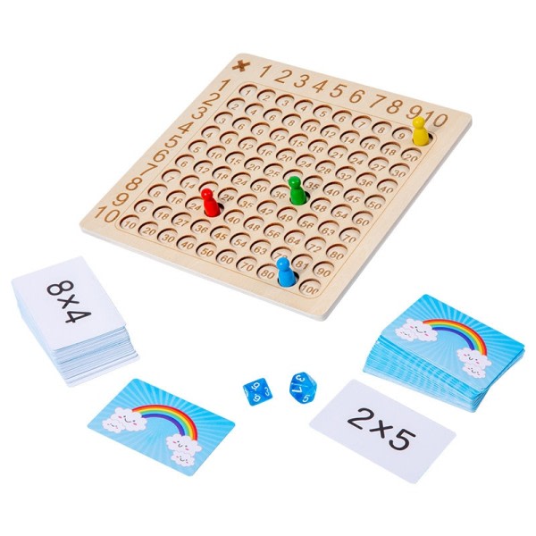 Montessori Multiplikasjon Tre Brett Spill Barn Læring Pedagogiske Leker