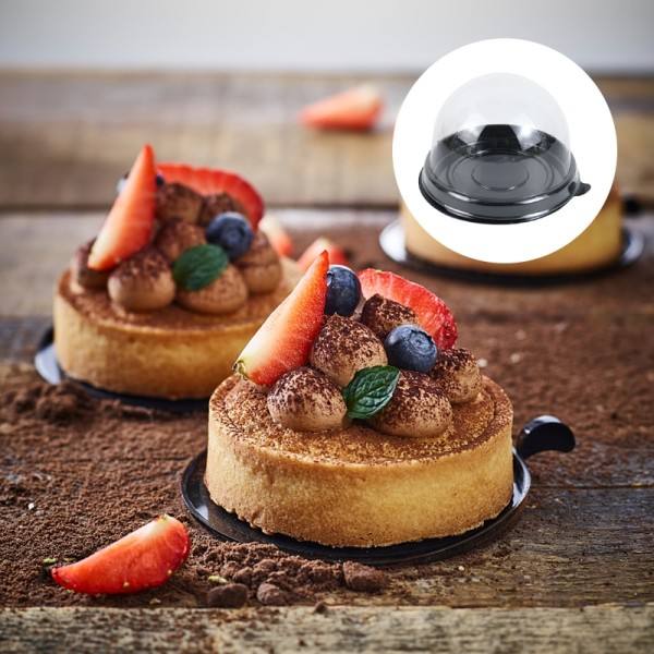 Mini Dessert Tårta Låda Behållare Transparent Muffin Konditori Bakning Förpackning Lådor