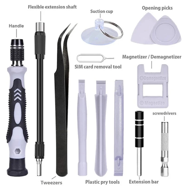 115 in 1 Multifunktionell Skruvmejsel Set Dator PC Mobil Telefon Utrustning Reparation Skruv Drift