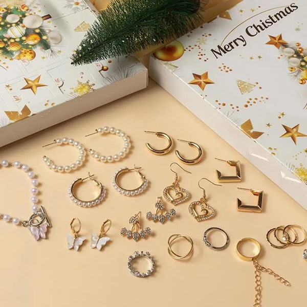 jul smykker advent kalender 24 dager nedtelling til jule kalender