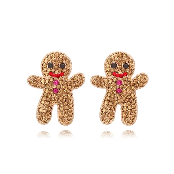 Söt Jul Pepparkakor Man Örhängen Nytt År Gåvor