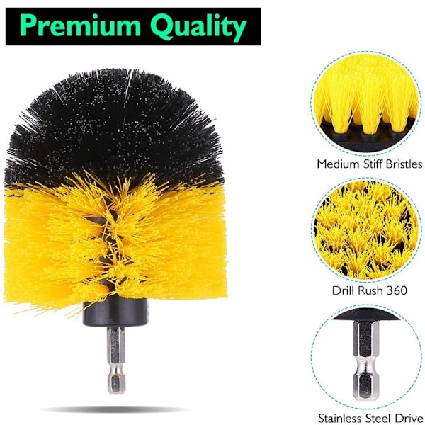 5 styk Elektrisk Scrubber Børste Bor Brush Kit Power Drills Scrubber Brush