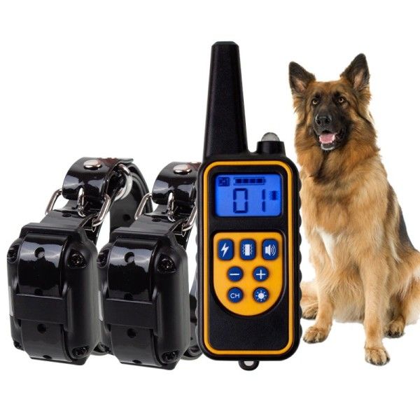 Elektrisk Hund Träning halsband Djur Fjärrkontroll Kontroll Vattentät Laddningsbar med LCD Display