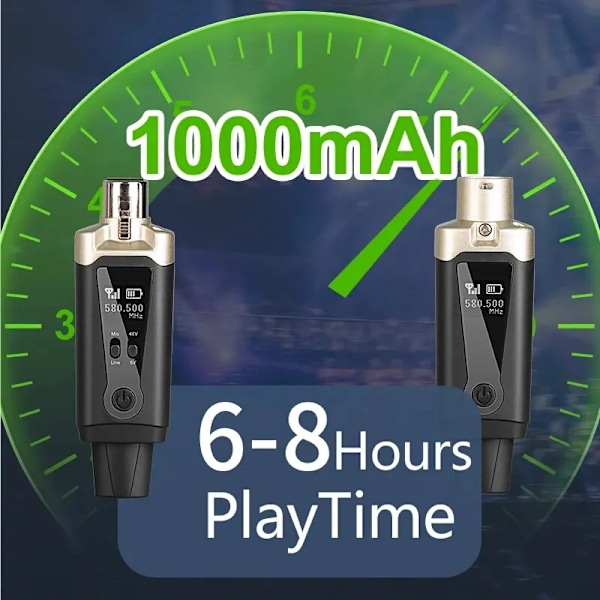 Langaton mikrofoni järjestelmä XLR mikrofoni muunnin sovitin UHF automaattinen lähetin asennus